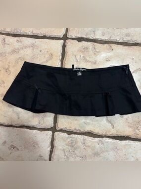 Y2K vintage electric lingerie micro mini Skirt black small rave scene goth nwot